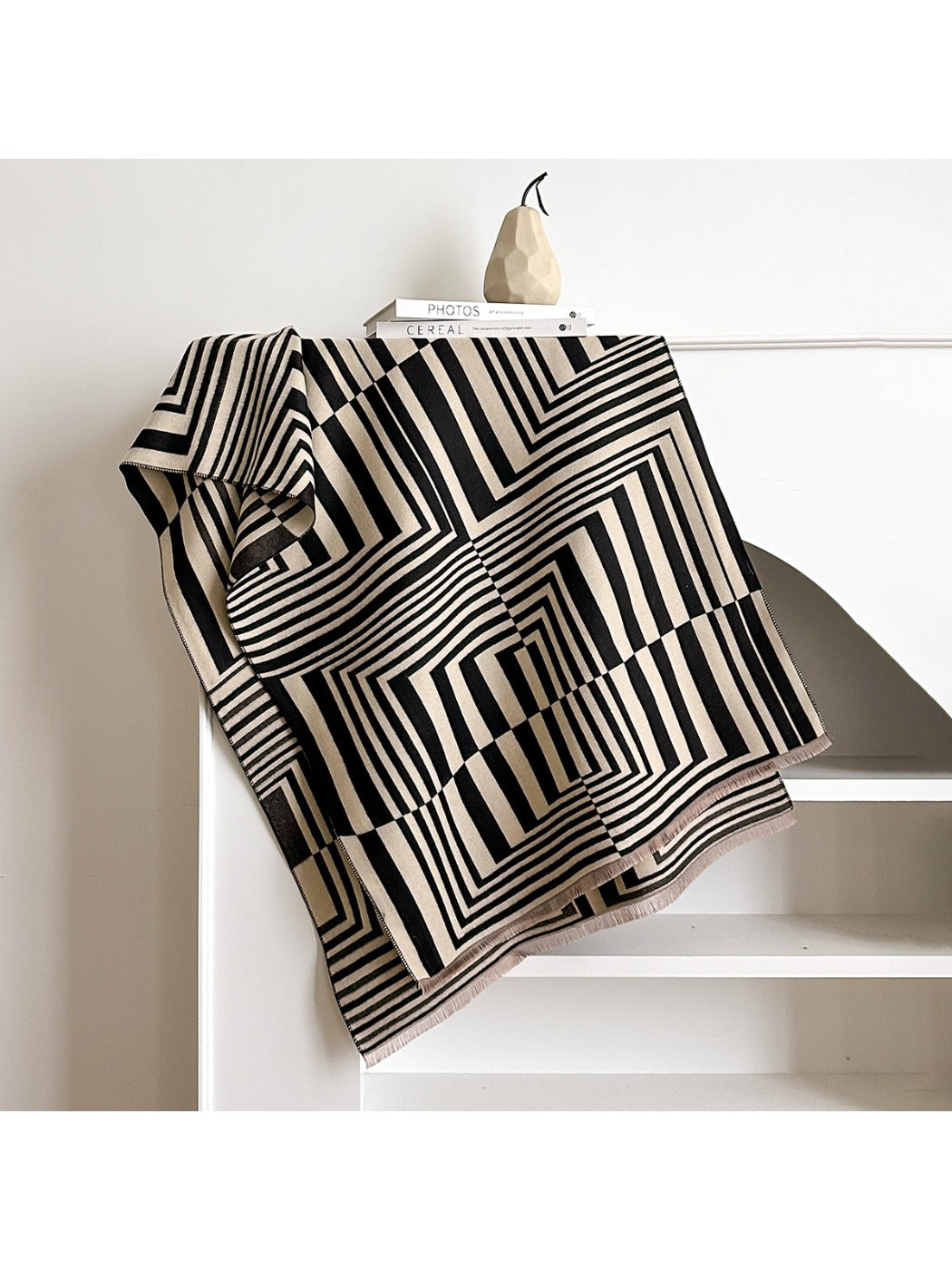 Scarvii – Striped Geometric Winter Scarf & Shawl