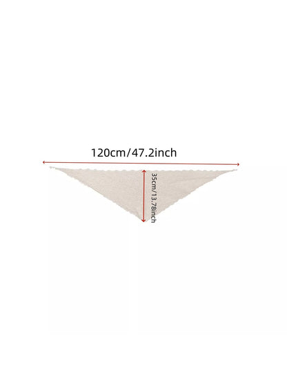 Scarvii - Vintage Floral Hollow Out Triangle Scarf