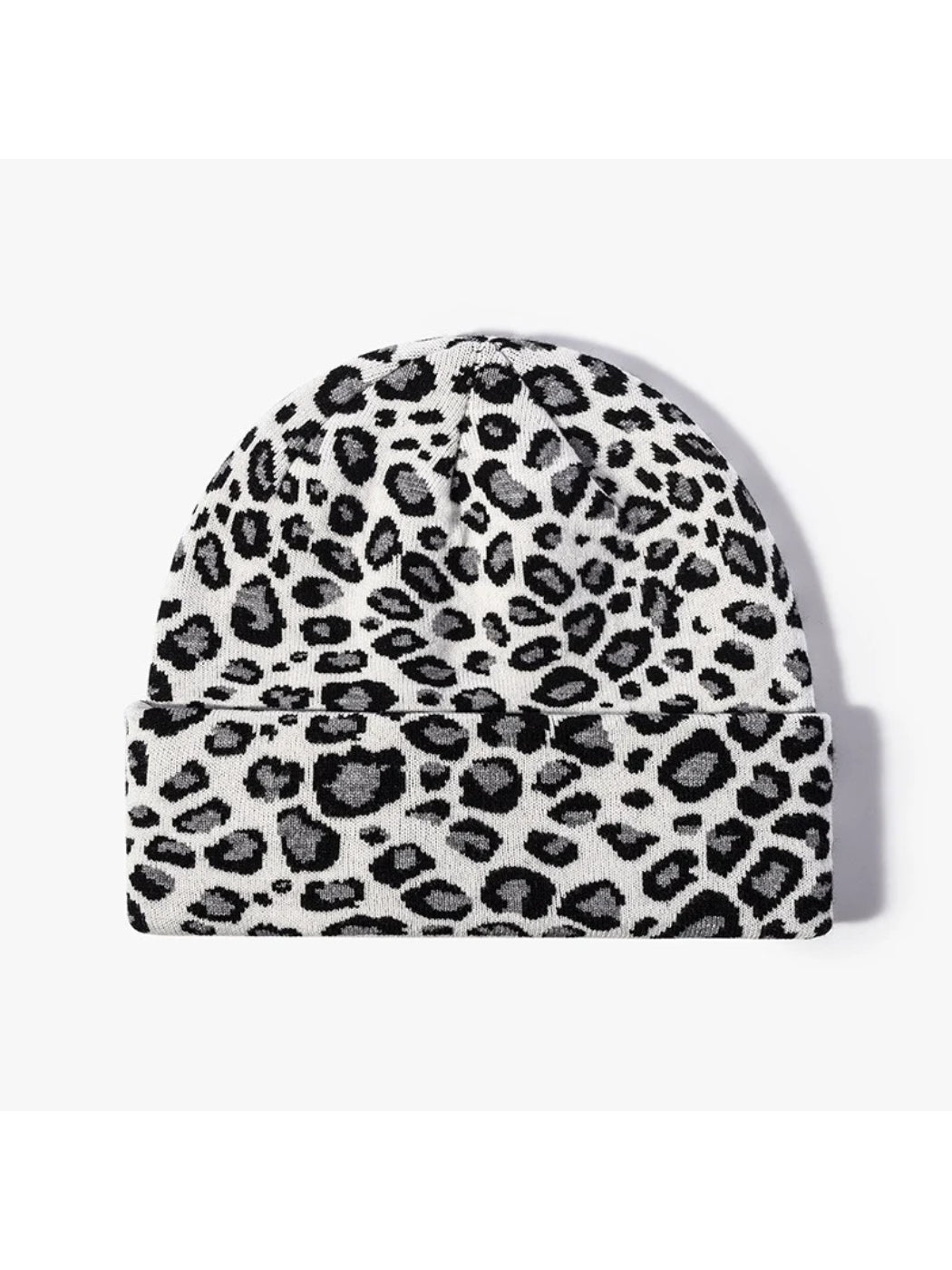 Haila - Leopard Print Cuffed Beanie