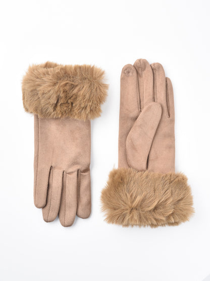 Gloving - Women's Faux Fur-Cuff Winter Gloves