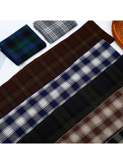 Scarvii - Vintage Plaid Check Pattern Long Scarf
