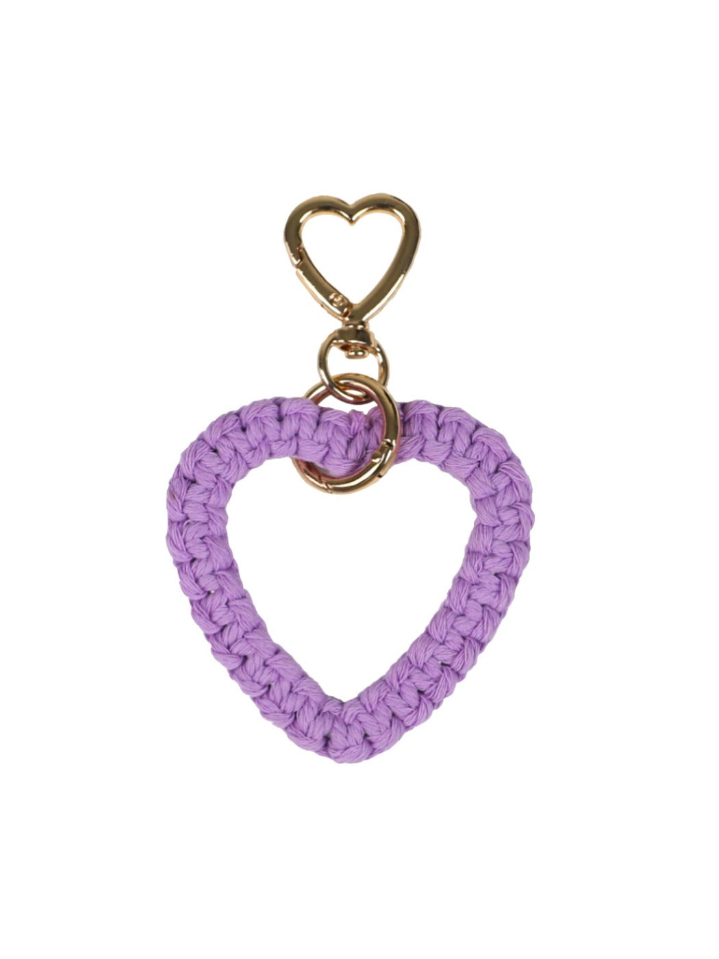 Koco Colorful Heart Woven Keychain showing heart motif and woven texture