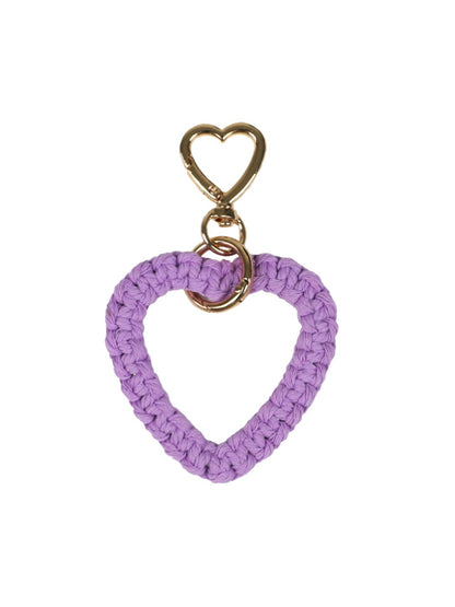 Koco Colorful Heart Woven Keychain showing heart motif and woven texture