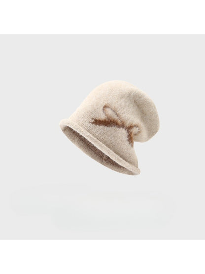 Haila - Casual Stitch Mark Slouch Beanie Hat