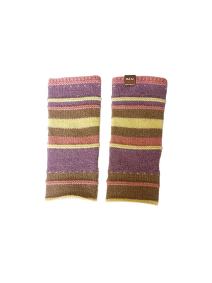 Gloving - Patterned Knit Fingerless Gloves