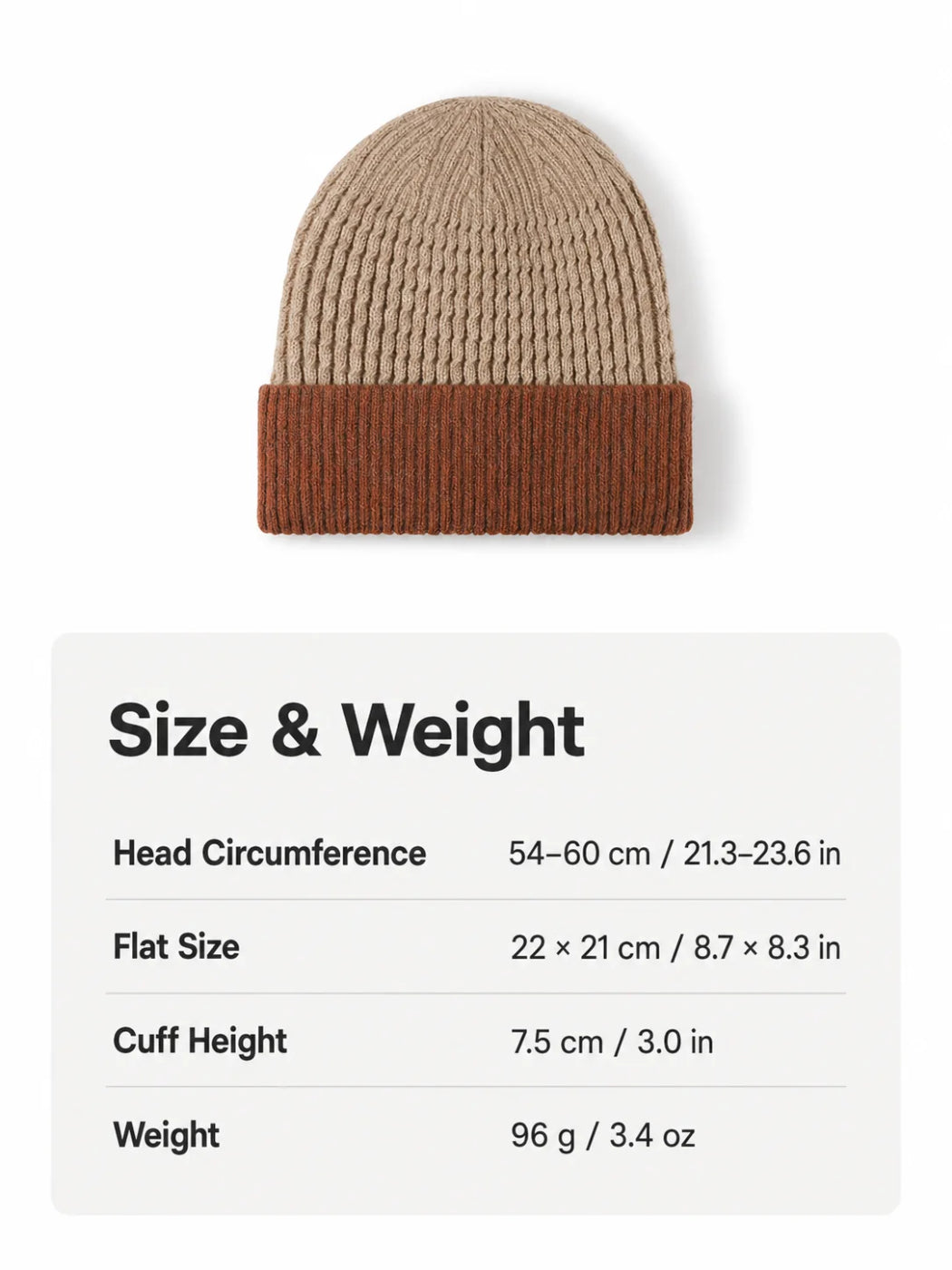 Haila - Colorblock Plush Lined Cuffed Knit Beanie