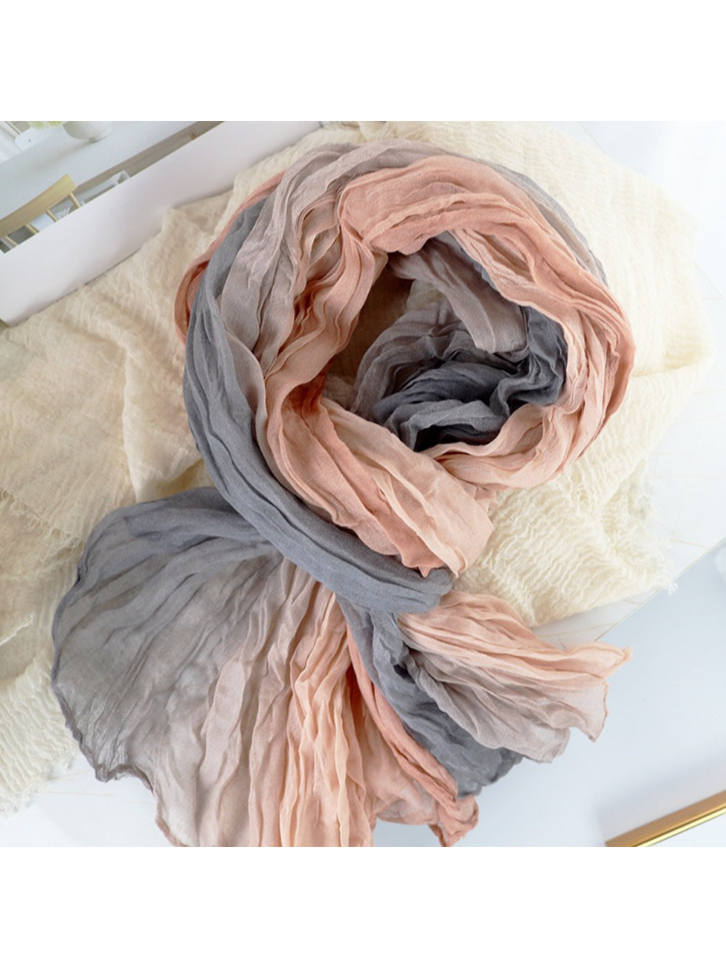 Scarvii - Ombre Crinkle Lightweight Scarf