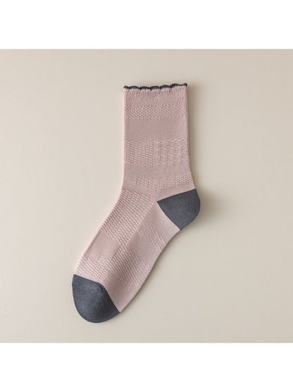 Rufia - Color Block Sweet Style Crew Socks