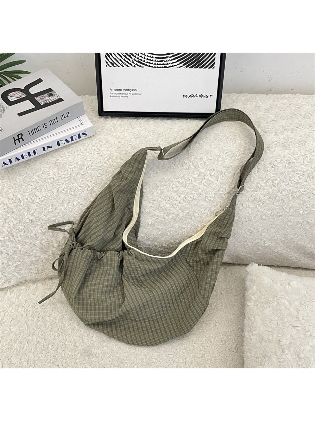 Cosbai - Croissant Shoulder Bag for Women