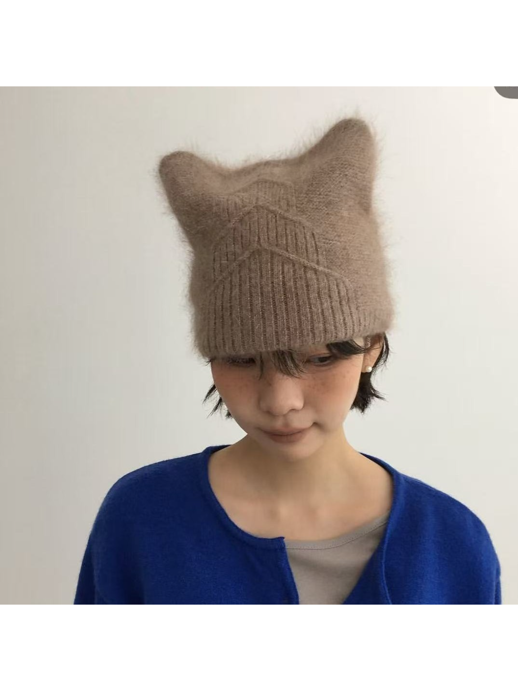 Haila - Cat Ear Fuzzy Knit Beanie