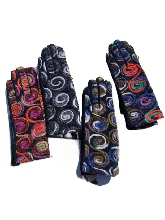 Gloving - Vintage Winter Color-Block Gloves