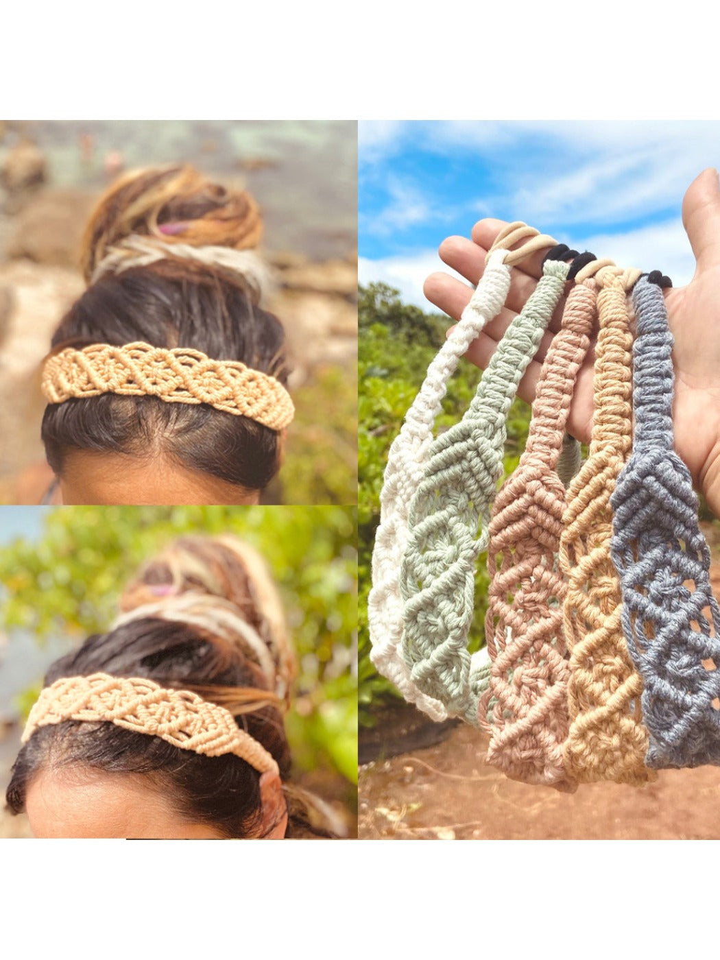 Scarvii - Bohemian Braided Rope Headband & Hair Accessory