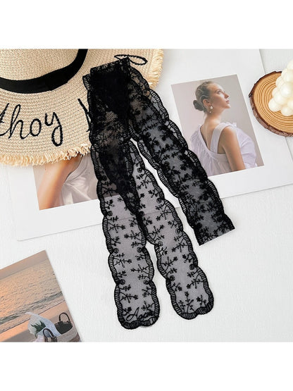 Scarvii - Lace Long Narrow Styling Scarf