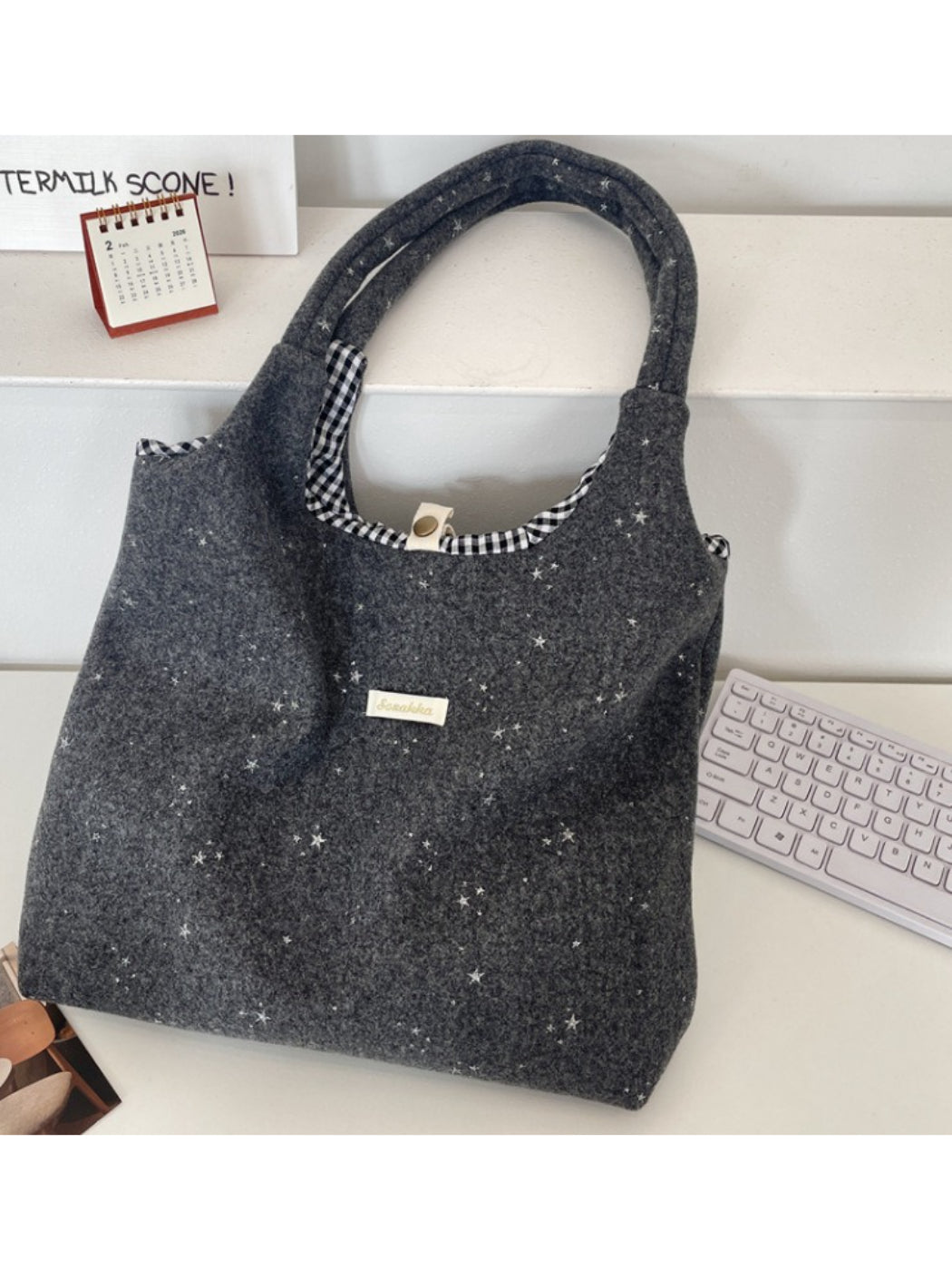 Cosbai - Star Print Casual Shoulder Bag