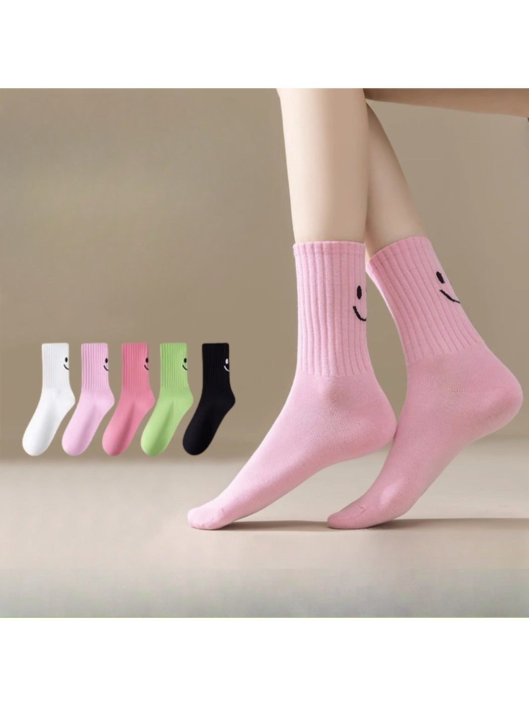 Rufia - Simple Smiley Color Crew Socks product image 1