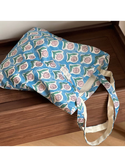 Cosbai - Botanical Block Print Tote Bag
