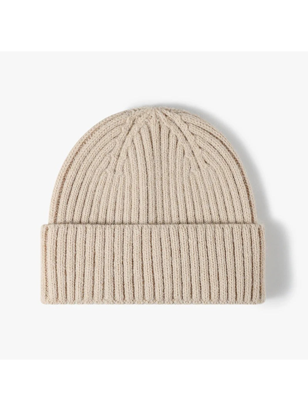 Haila - Solid Ribbed Cuffed Knit Beanie