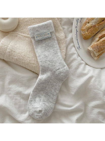 Rufia - Ribbed Knit Crew Socks