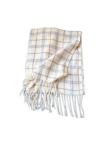Scarvii - Women’s Long Windowpane Check Scarf