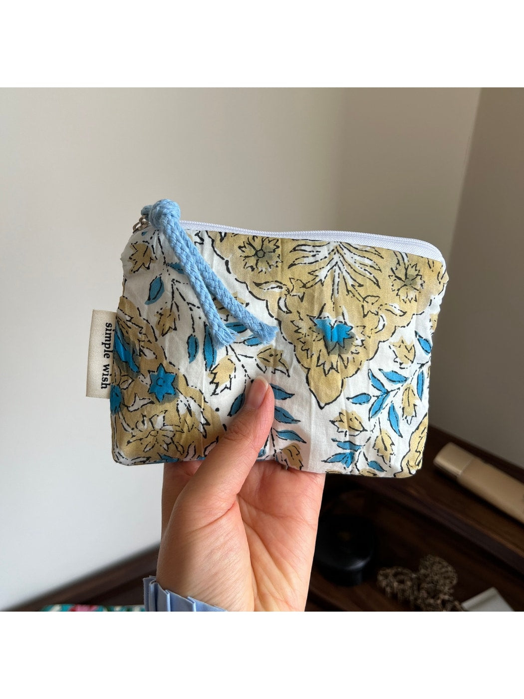 Cosbai - Printed Rectangular Zipper Coin Purse