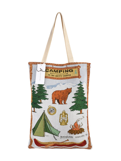 Cosbai - Vintage Camping Tote Bag