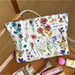Cosbai Wildflower Cosmetic Bag with floral pattern on a white background