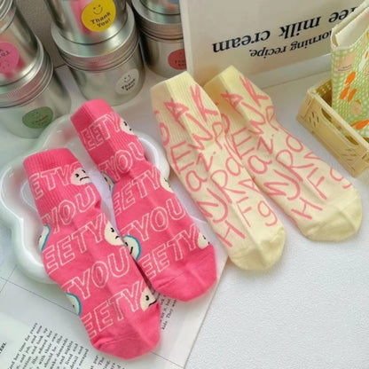 Smiley Graphic Ankle Socks detail view