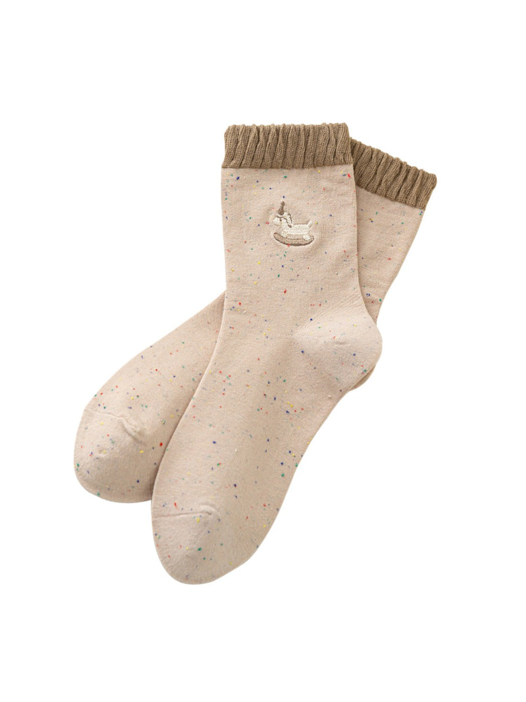 Rufia - Cute Cartoon Embroidered Mid-Calf Socks