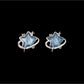 Earwish - Blue Star Stud Earrings - Simple & Sparkly