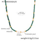 Bauai - Forest Green Minimalist Bead Necklace - Elegant & Delicate