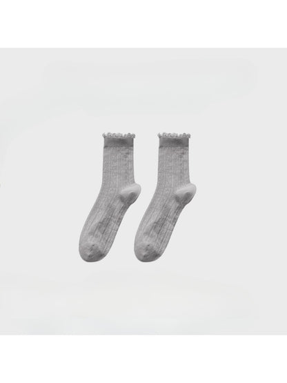 Rufia - Romantic Lace Texture Sheer Crew Socks product image 9