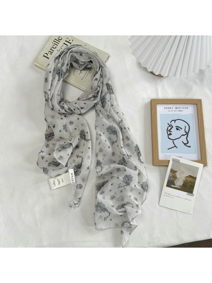Scarvii - Patterned Long Rectangular Scarf