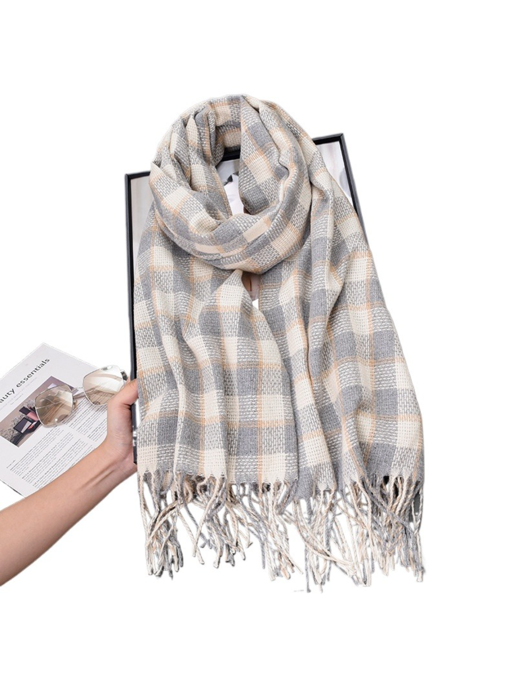 Scarvii - Soft Plaid Winter Scarf