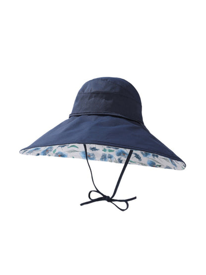 Close-up of Haila hat brim edge showing stitching and fabric detail