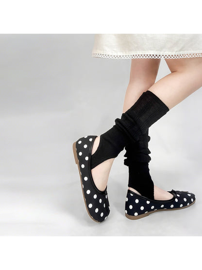 Cozyra - Hollow-Out Solid Knit Women's Leg Warmers