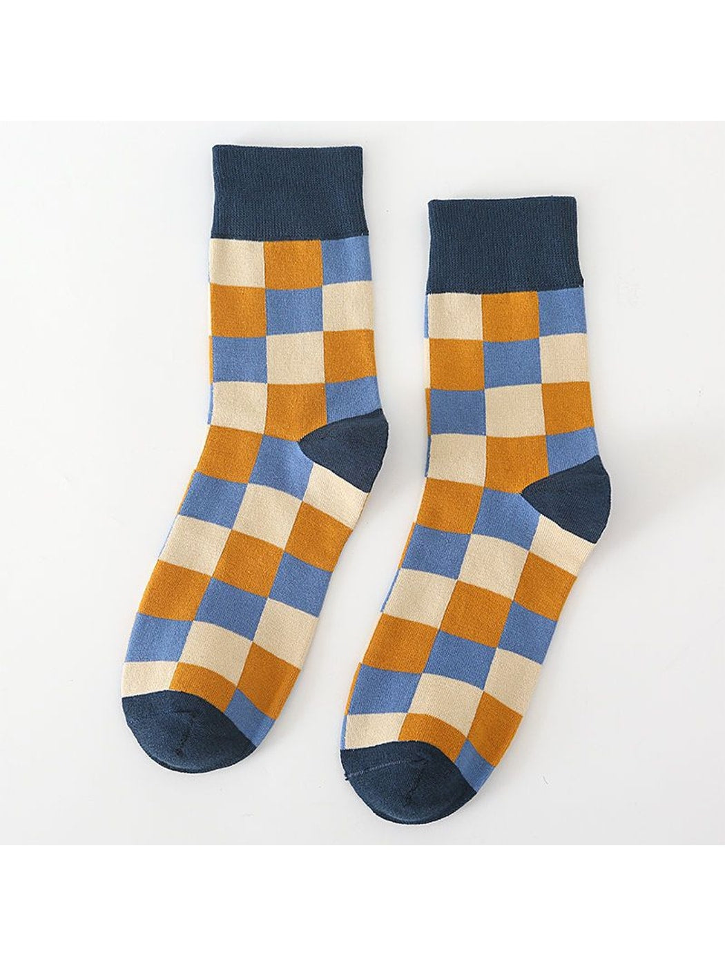 Rufia - Checked Pattern Everyday Crew Socks
