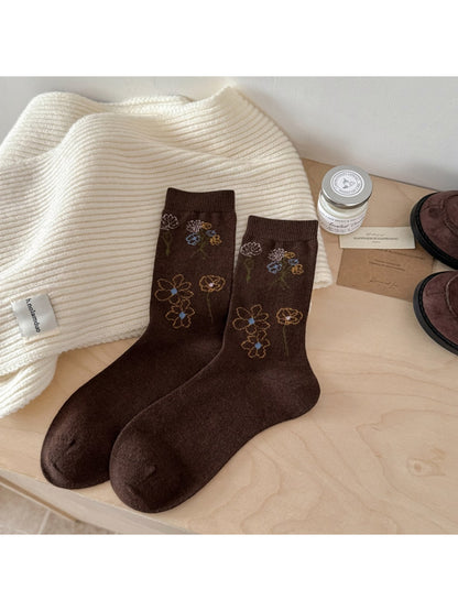 Rufia - All-Season Ribbed-Cuff Crew Socks