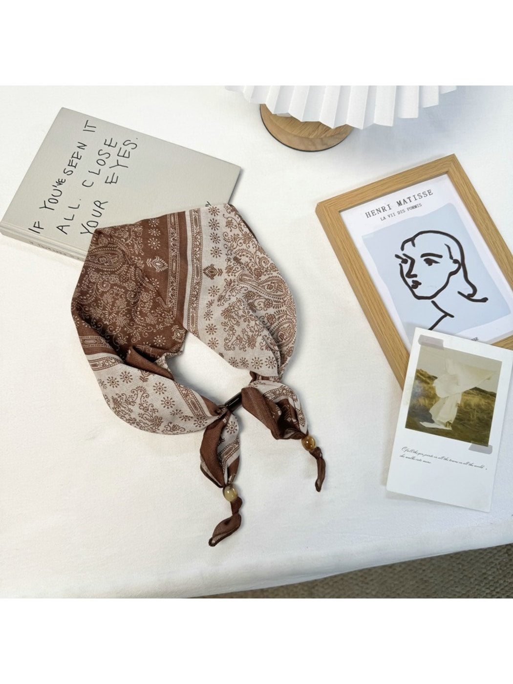 Scarvii - Printed Slim Triangle Scarf