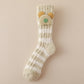 Rufia - Striped Cute Towel Socks