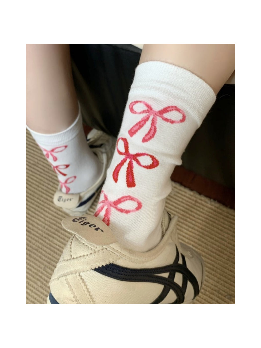 Rufia - Bow Pattern Crew Socks