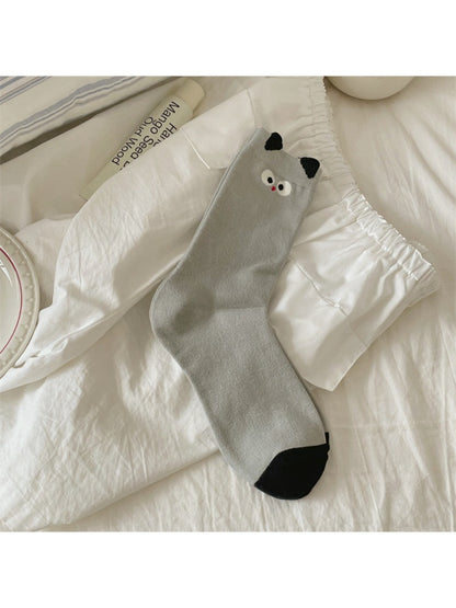 Rufia - Cute Cartoon Cat Crew Socks