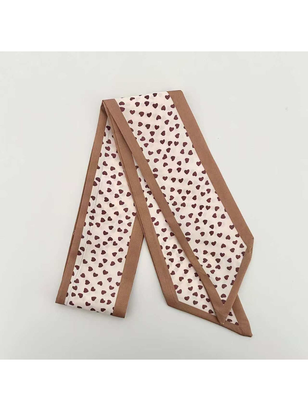 Scarvii Floral and Heart Print Skinny Scarf