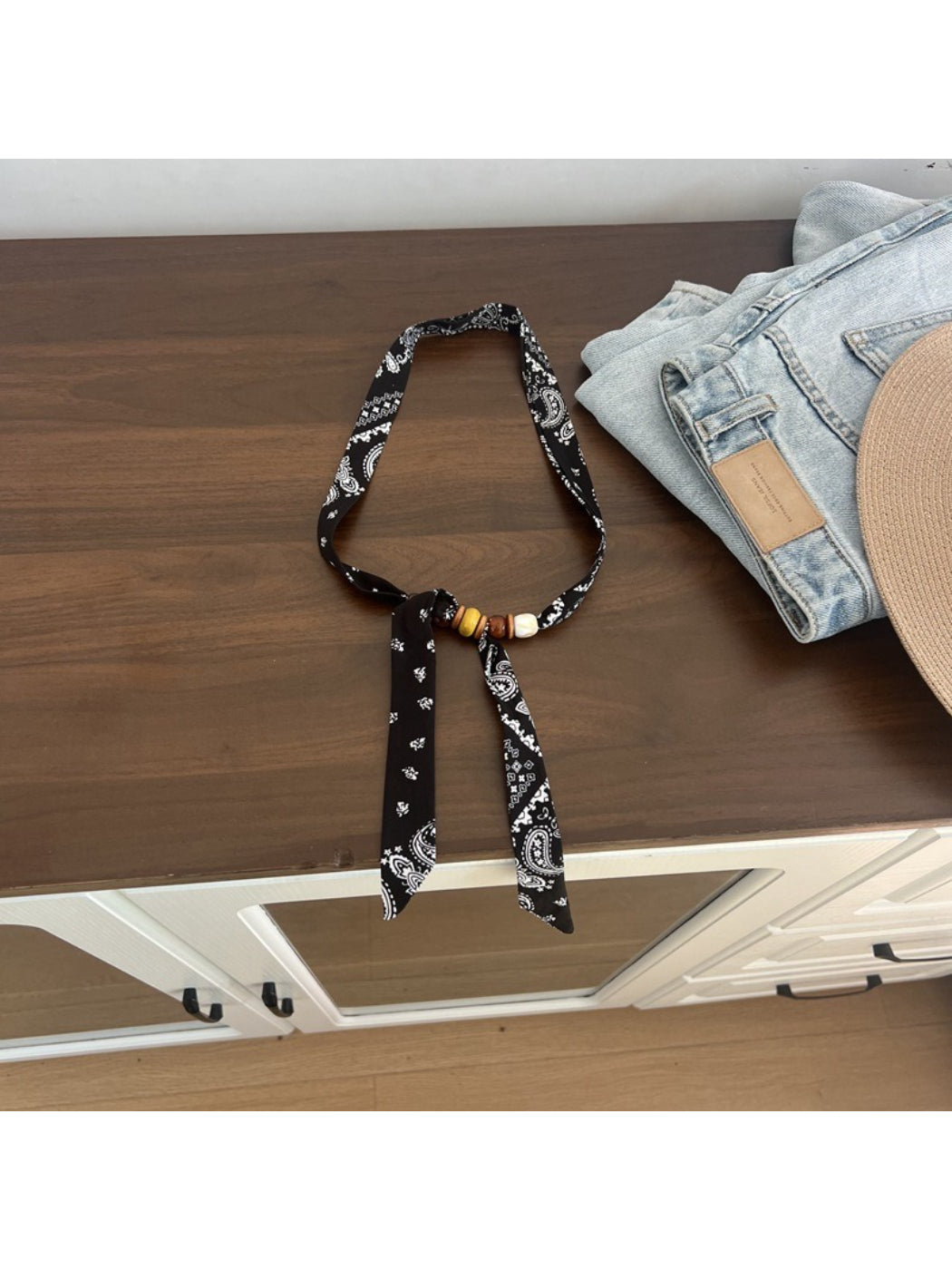Scarvii Soft Pattern Skinny Scarf