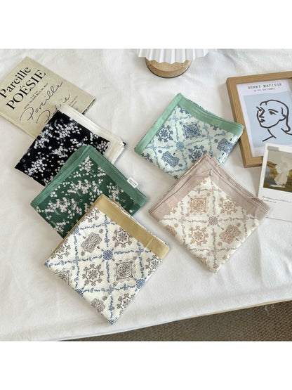 Scarvii - Floral Print Patterned Everyday Square Scarf