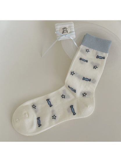 Rufia - Cute Cartoon Patterns Casual Crew Socks
