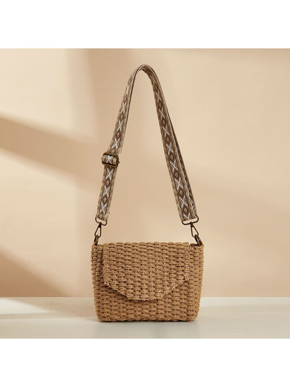 Cosbai - Flap Front Woven Crossbody Bag - image 3