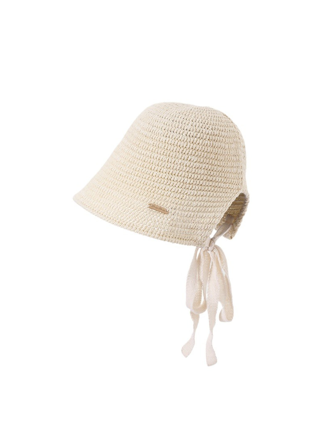 Side view of the Haila crochet curve brim hat showing its shape and weave