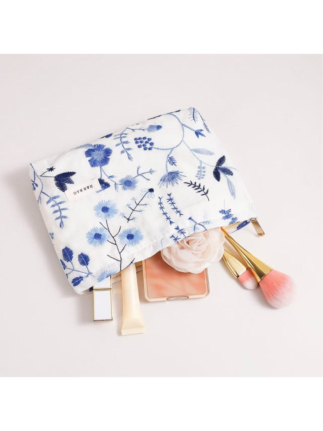 Cosbai - Floral Handheld Makeup and Storage Bag