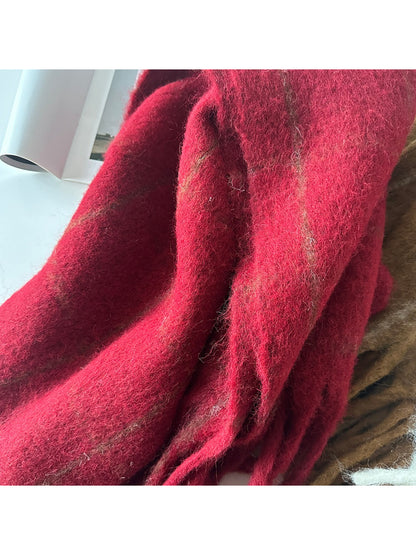 Scarvii - Soft Brushed Plaid Winter Scarf