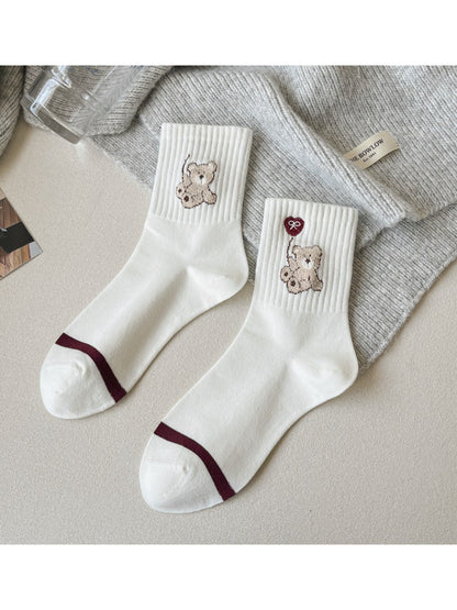 Rufia - Cozy Bear Motif Crew Socks product image 5
